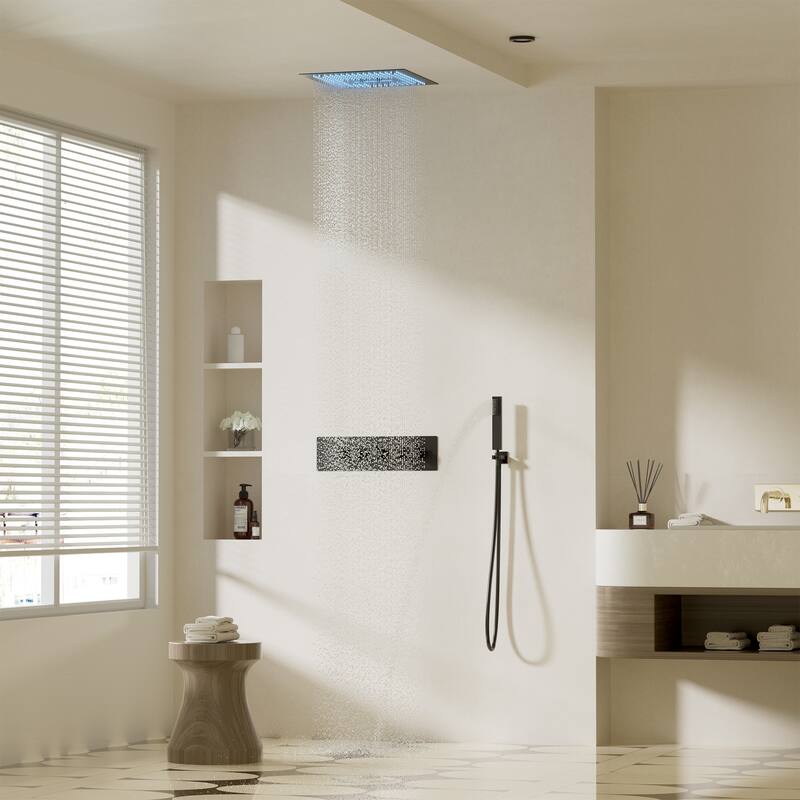 4 Functions Shower System with Multi-Function Remote Control 64 Color Lights