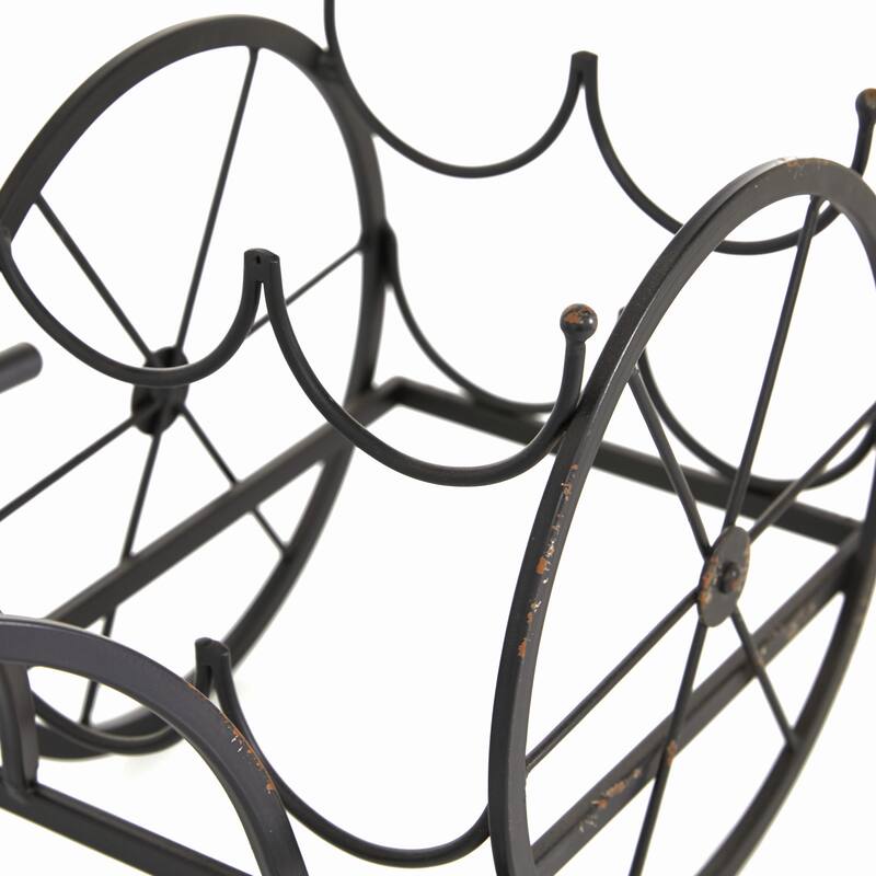 Black Metal Industrial Wine Rack 11 x 22 x 8 - 22 x 8 x 11