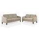 preview thumbnail 2 of 11, Trapper Contemporary Fabric Sloped Arms 2-Piece Sofa Set by Furniture of America