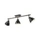preview thumbnail 2 of 2, Yep by Golden Lighting Duncan 3-light Semi-Flush Mount in Rubbed Bronze and Matte Black shade