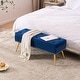 preview thumbnail 19 of 92, Velvet Storage Ottoman Bench with gold legs and Nailhead Trim for Bedroom/End of Bed/Entryway/Window Navy-40" Wide