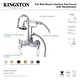 preview thumbnail 3 of 4, Kingston Brass Aqua Vintage Wall Mount Clawfoot Tub Faucet