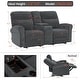 preview thumbnail 12 of 118, MCombo 64.6" Wall Hugger Power Loveseat Fabric Recliner Sofa with USB Ports