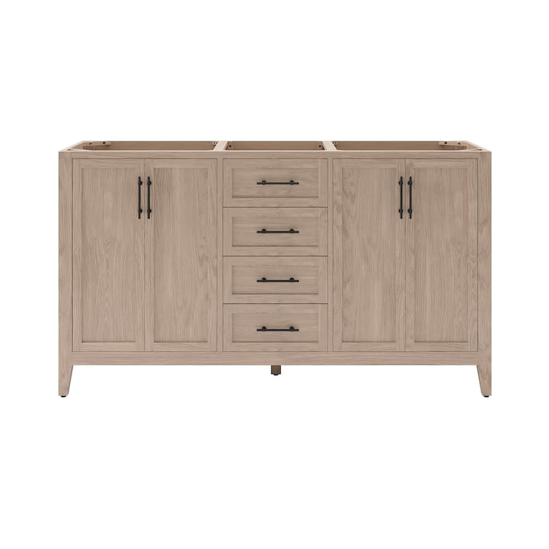 Fresca FCB4260 Silas 60" Double Free Standing Vanity Cabinet Only - Vanilla Oak - Oak Finish