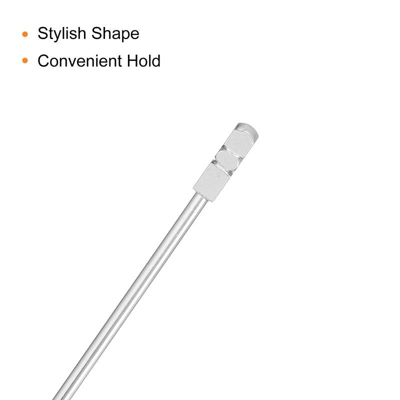 Metal Cocktail Toothpicks Drink Picks Cocktail Skewer 12Pcs - Silver
