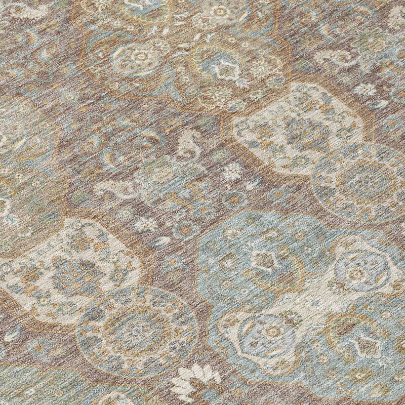 Machine Washable Indoor/ Outdoor Traditional Tracey Chantille Rug