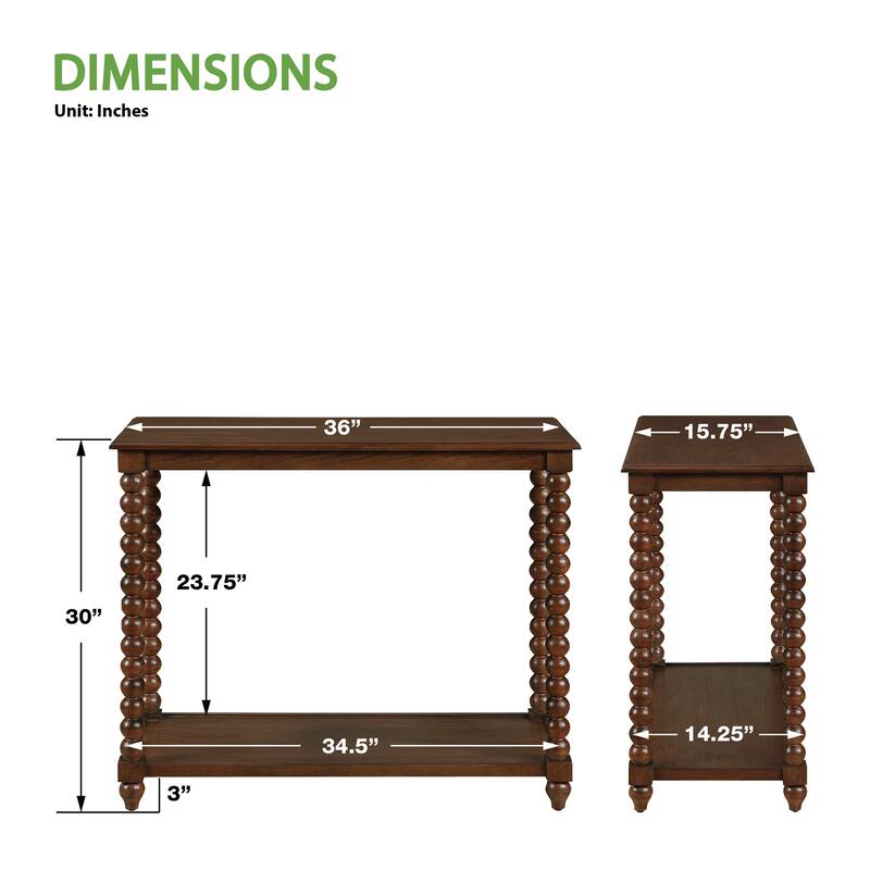 Elise Foyer Table in Black Finish