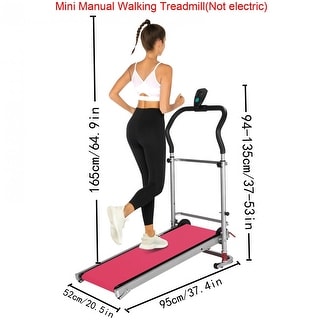 Shock-absorbing Folding Manual Treadmill Work Machine Fitness