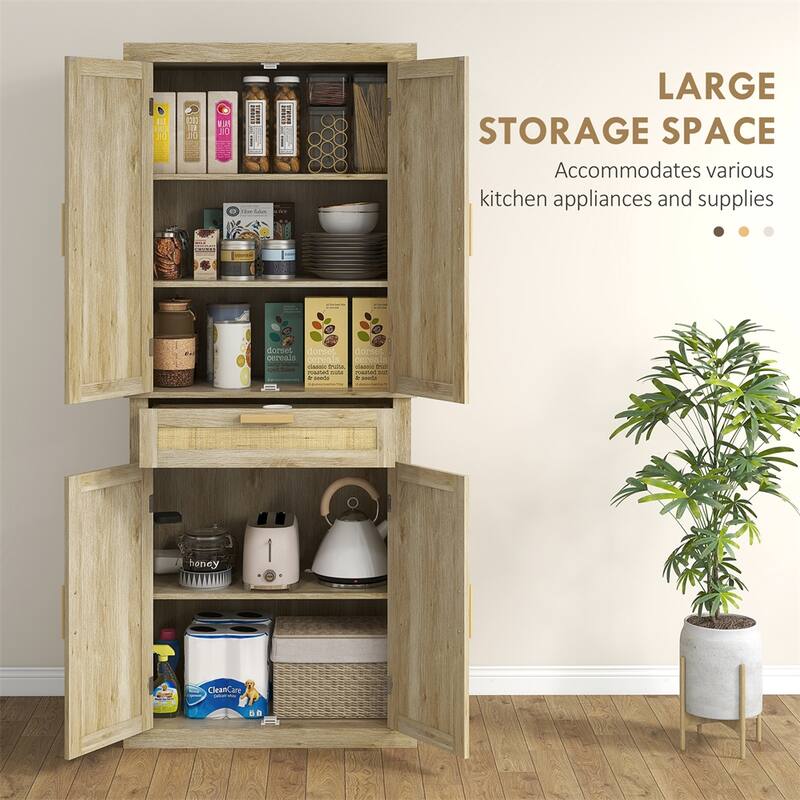 72" Tall Pantry Cabinet,Freestanding Kitchen Storage Cabinet