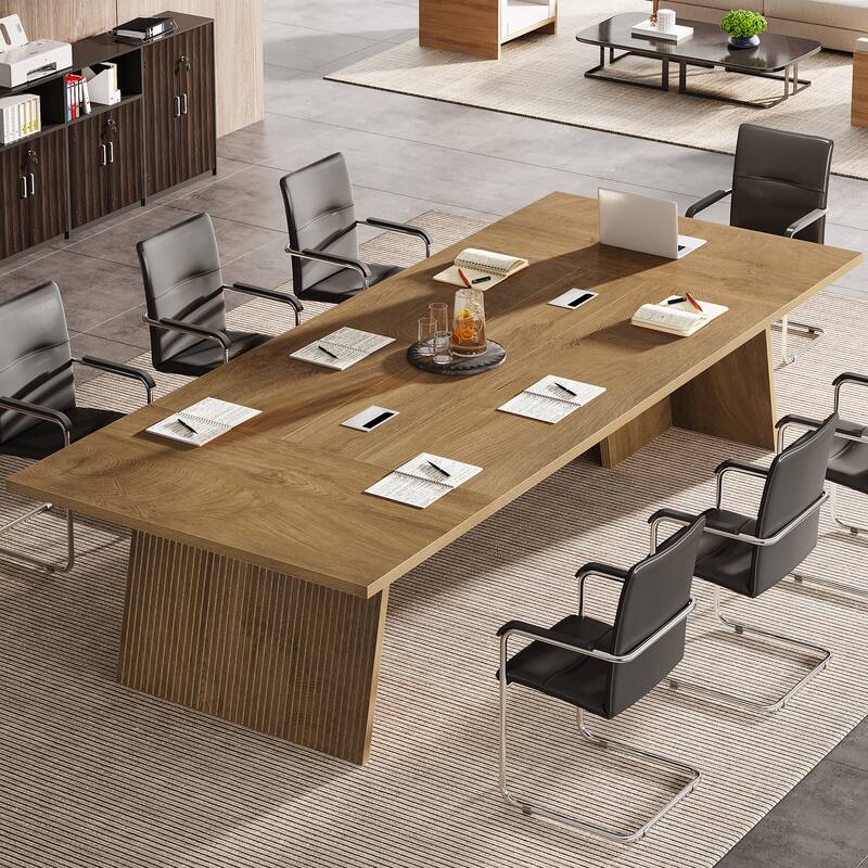Modern Conference Table for 10 People, 8ft Conference Room Table