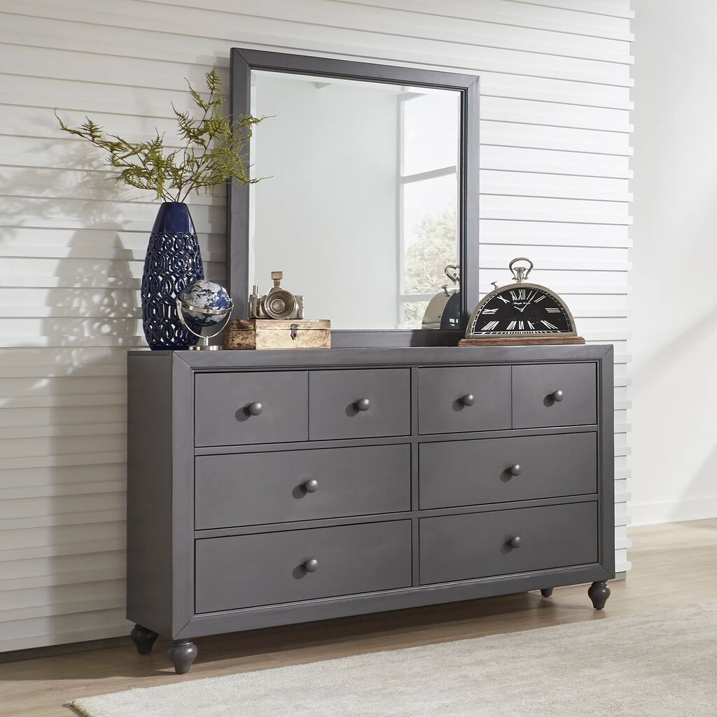 dark grey dresser with mirror Preston Heights Dresser & Mirror