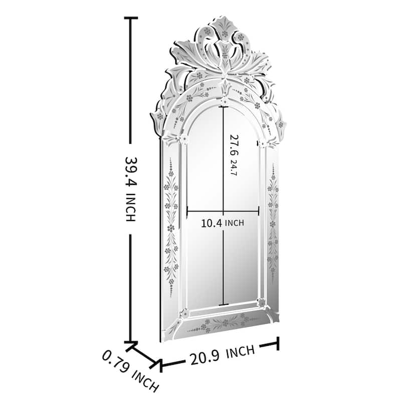 KOHROS Modern Engraved Wall Mirror
