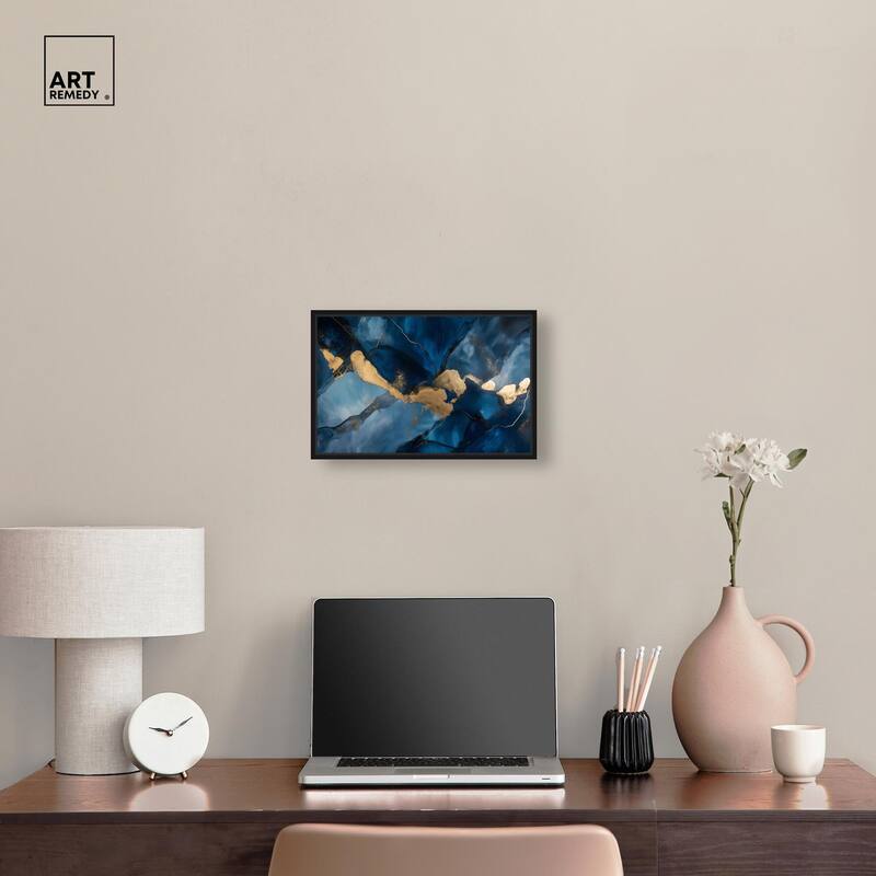 Dark Texture Golden Touch I Canvas by Art Remedy