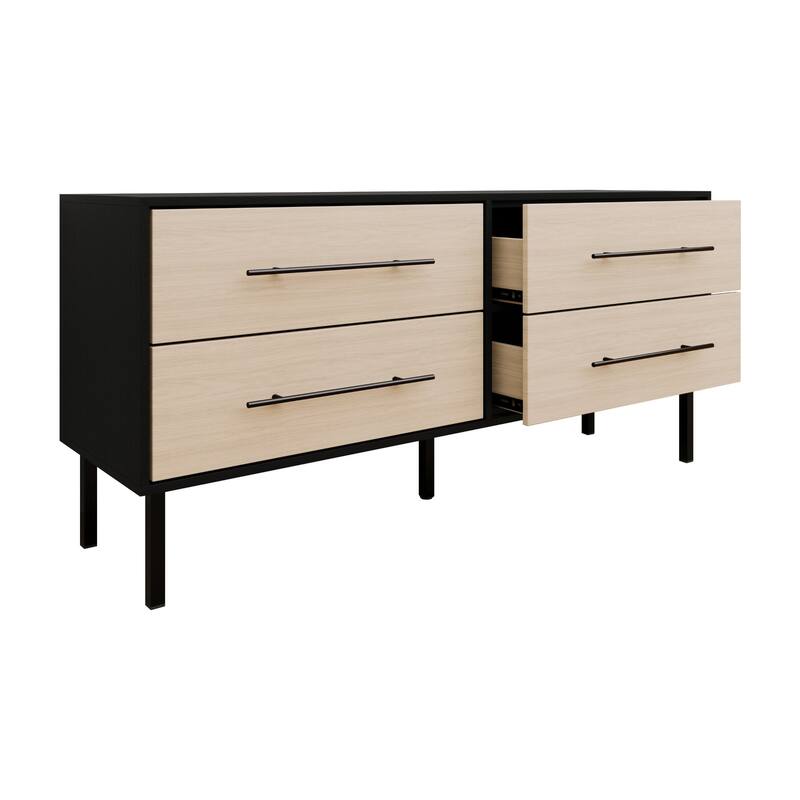 CraftPorch Transitional 4-Drawers Wooden Dresser