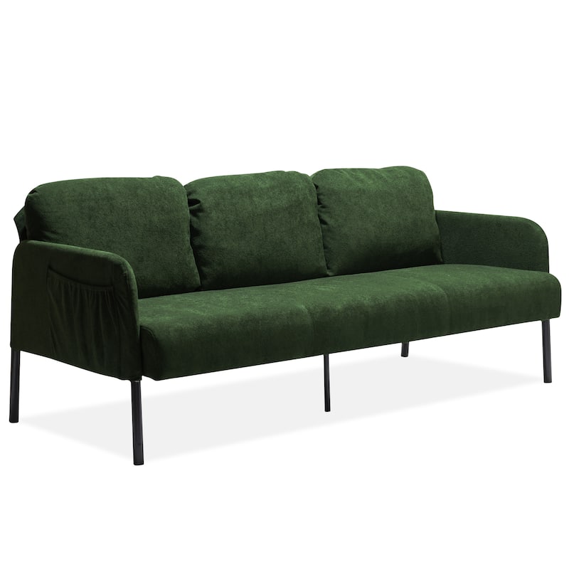 67.72" Fabric 3-Seater Sofa Couch with Sturdy Legs and Soft Polyester Fabric, Ideal for Small Spaces