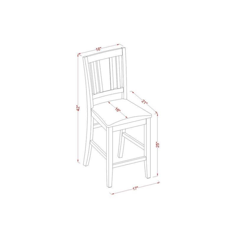 Counter Height Table Set with 4 Chairs - Modern Dinette Set for Kitchen or Dining Room