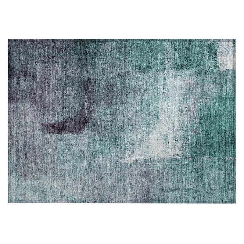 Machine Washable Indoor/ Outdoor Chantille Solid Ombre Rug