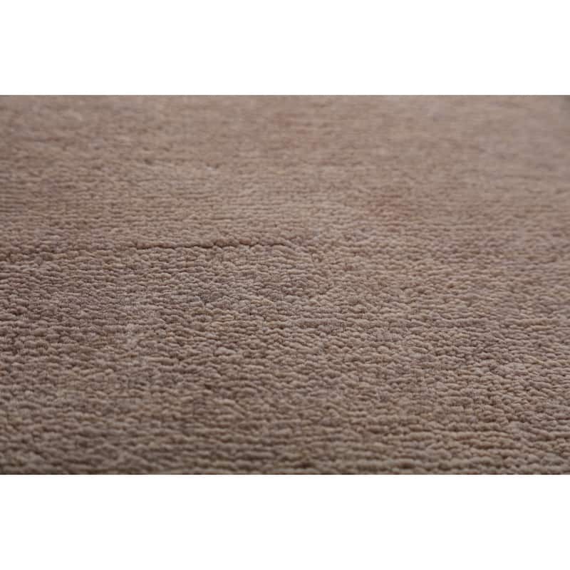 Hand Knotted Oriental 100% Wool Carpet Modern Solid Pink Gabbeh Area Rug - 13' 0'' X 10' 0''