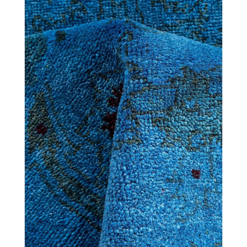 Contemporary Overdyed Wool Hand Knotted Area Rug - 2' 6" x 4' 3"