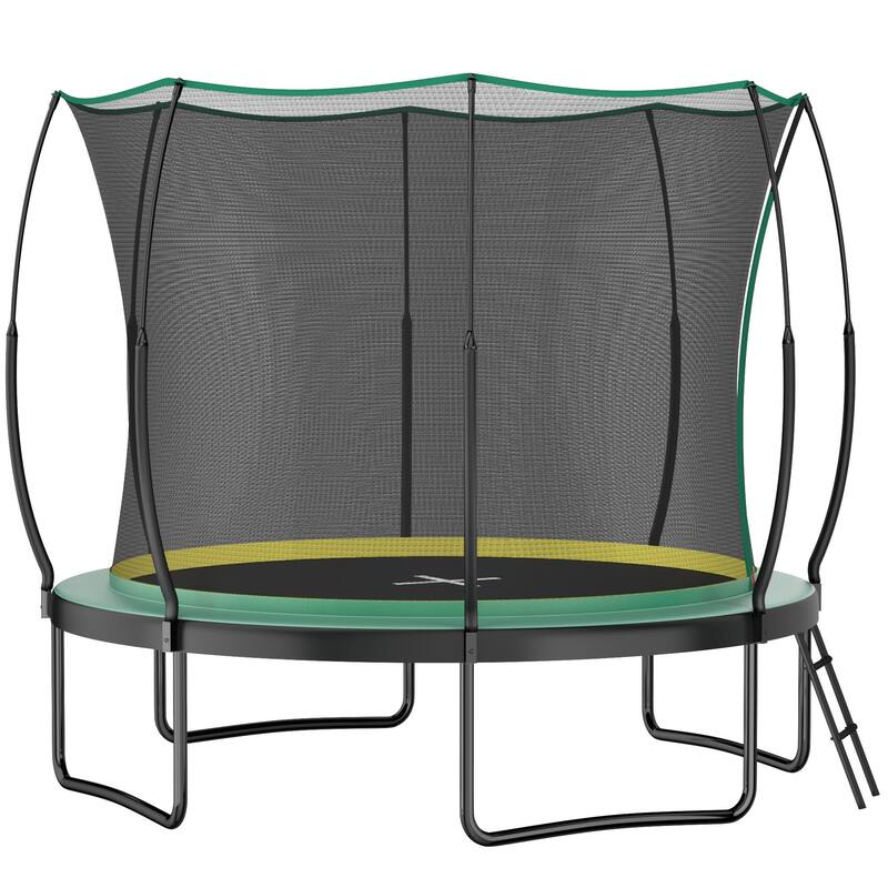 Springfree Trampoline 10FT No Gap Safety Net Green Jumping Mat - Green/Black