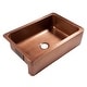 preview thumbnail 2 of 12, Adams Copper 33" Single Bowl Farmhouse Apron Front Undermount Kitchen Sink