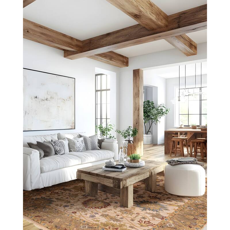 ECARPETGALLERY Hand-knotted Jules Serapi Ivory Wool Rug - 8'1 x 10'0