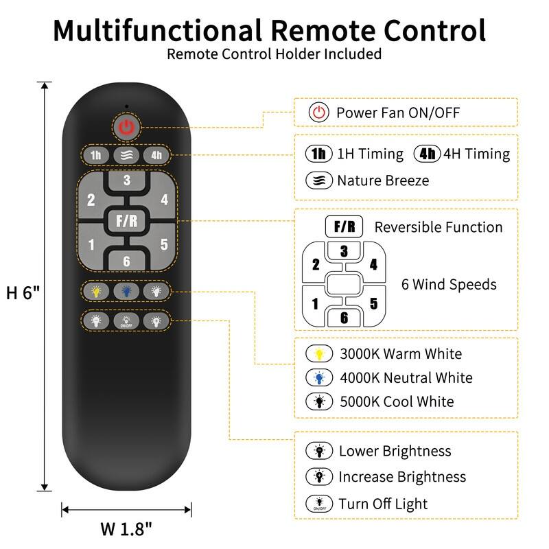 KAWOTI 18.97" Modern Black Integrated LED Fandelier