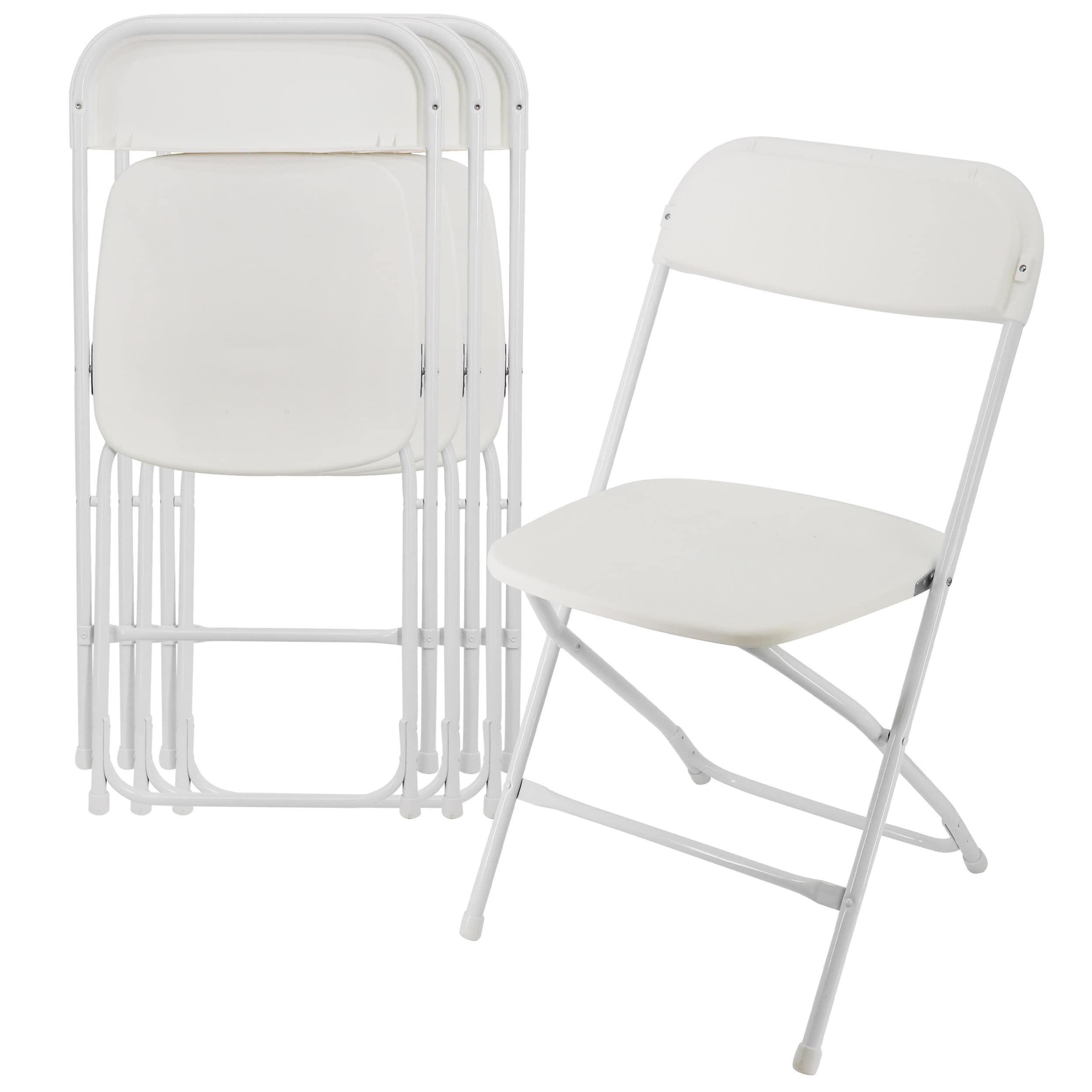 Plastic white folding clearance chairs
