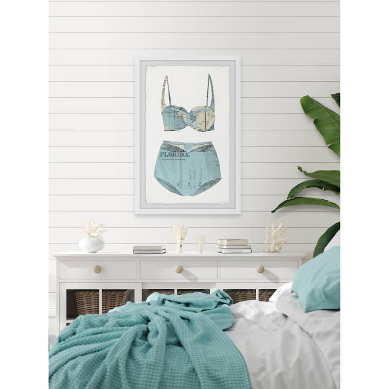 'Florida Swimwear' Framed Painting Print