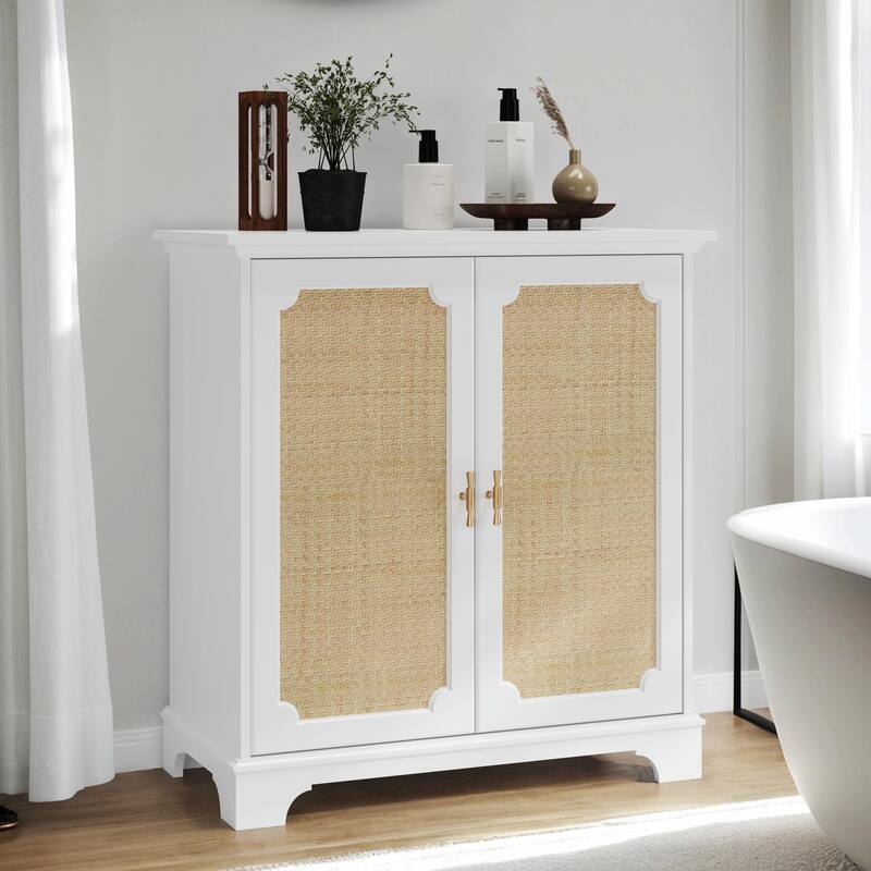 Bohemian Buffet Cabinet - Rattan Doors & Anti-Tip Safety Kit