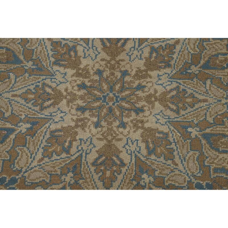Orange Vintage Najafabad Persian Area Rug Hand-Knotted Wool Carpet - 9'5" x 13'4"