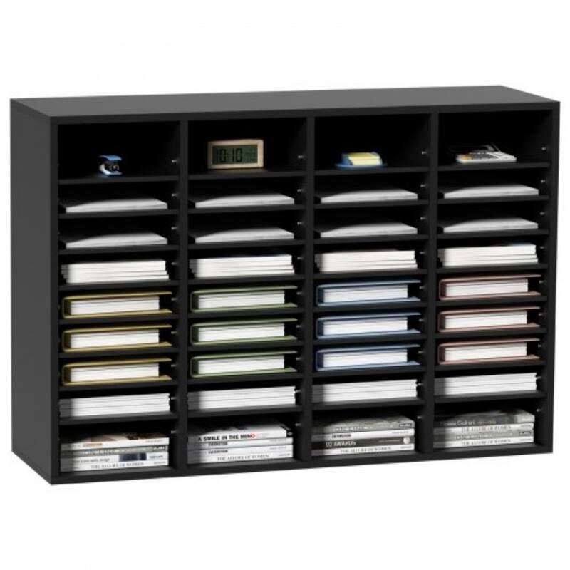 Office Mailbox Literature Organizers with 36 Compartments and Adjustable Shelves