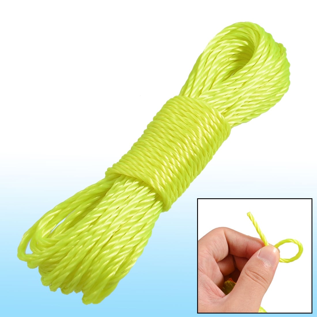 9.4M 30.8Ft Length Yellowgreen Nylon Clothes Rope Line Clothesline