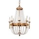 preview thumbnail 5 of 9, Vintage Chandelier Light Fixture Farmhouse Crystal Ceiling Light - Rustic
