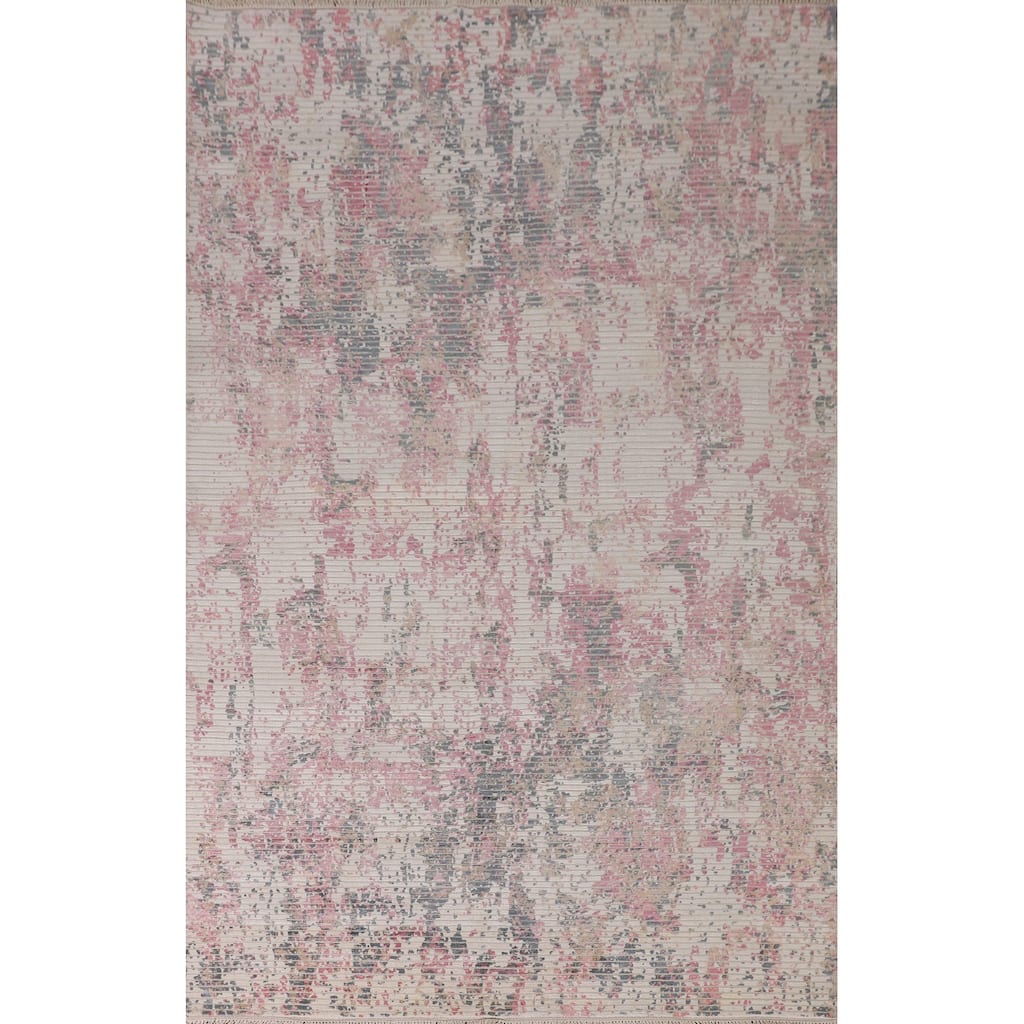 Abstract Modern Area Rug Hand-Knotted Wool Carpet - 6'6"x 9'7"