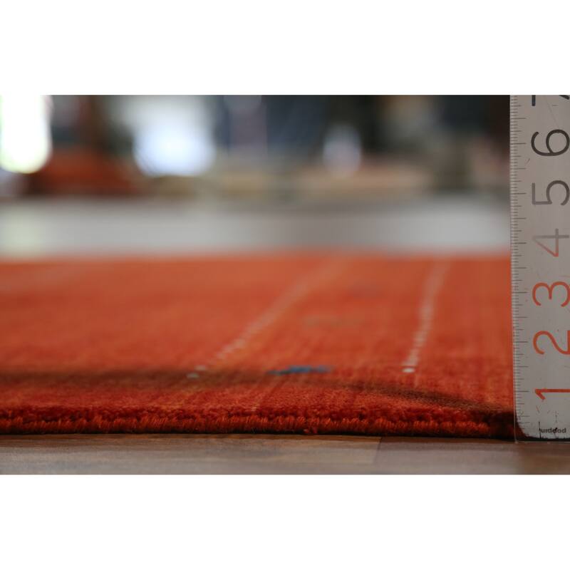 Tribal Contemporary Gabbeh Indian Rug Handmade Bedroom Wool Carpet - 4'6" x 6'6"