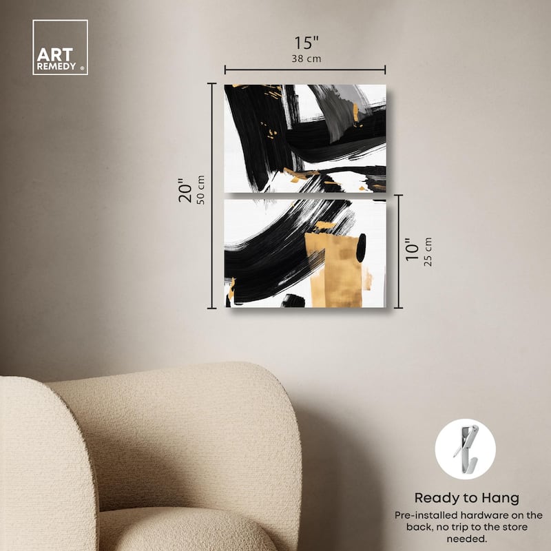 Refined Simplicity Canvas Set of 2 by Art Remedy, Gallery Wrapped