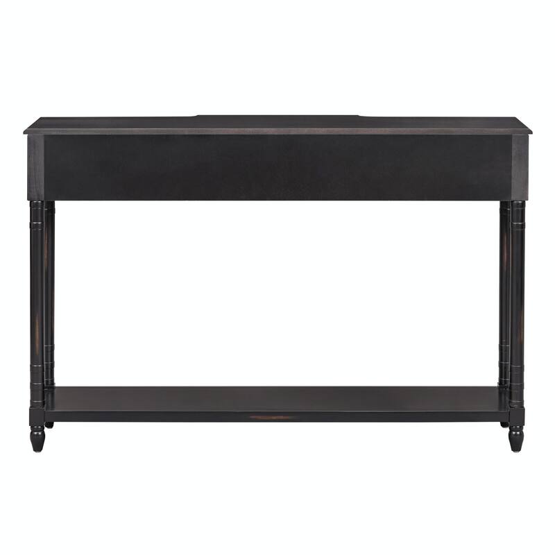 52'' Width Console Table with Drawers and Long Shelf for Entryway