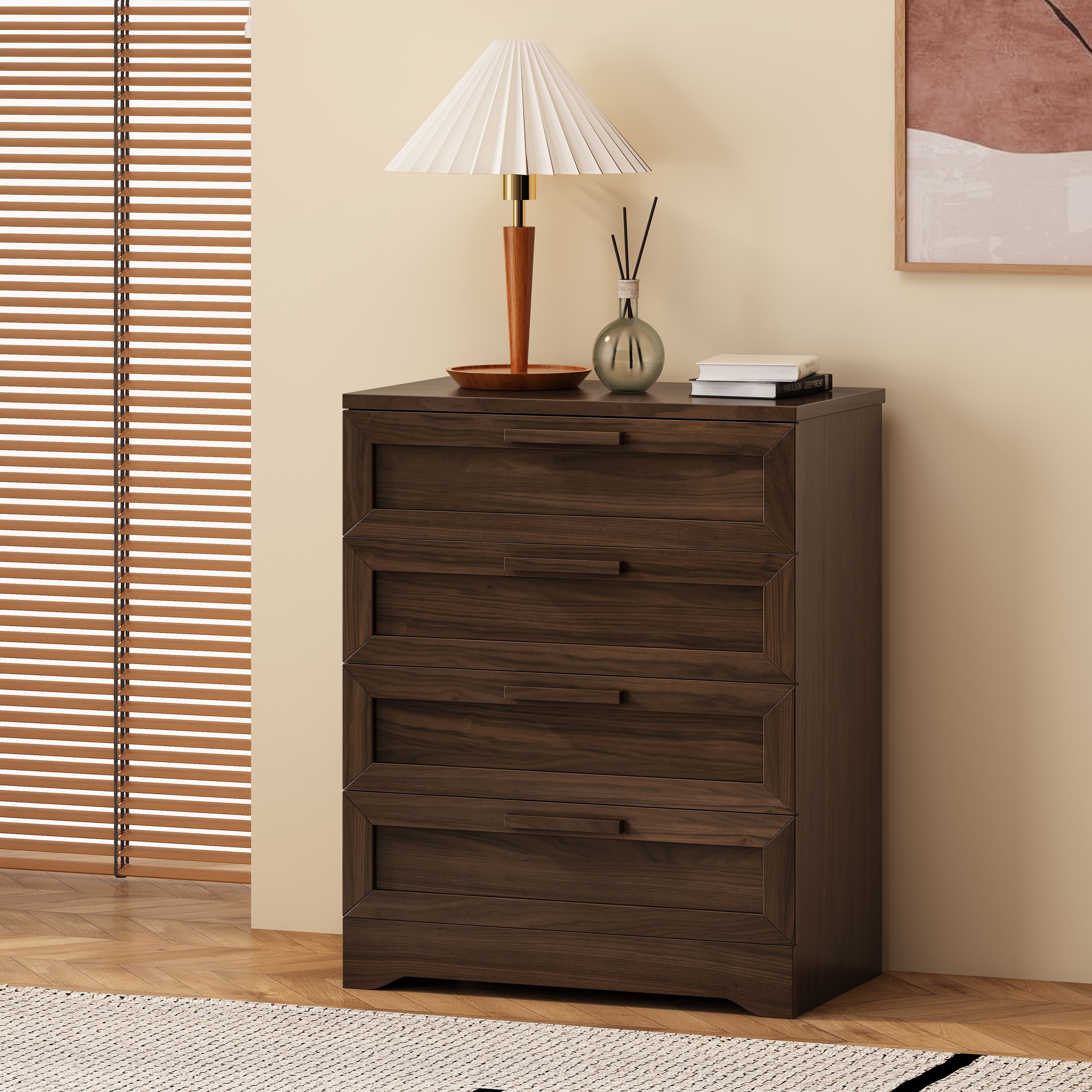 4 drawer dresser shelf cabinet hotsell