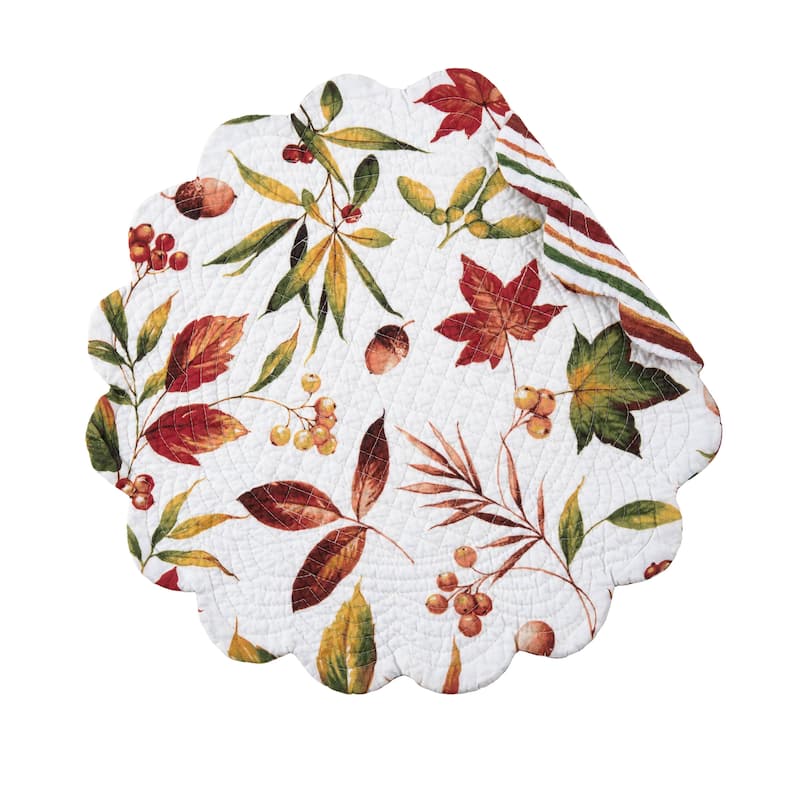 Camilla Round Quilted Placemat Set 6