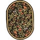 preview thumbnail 53 of 104, SAFAVIEH Handmade Chelsea Jalisa French Country Floral Wool Rug 4'6" x 6'6" Oval - Black - Oval