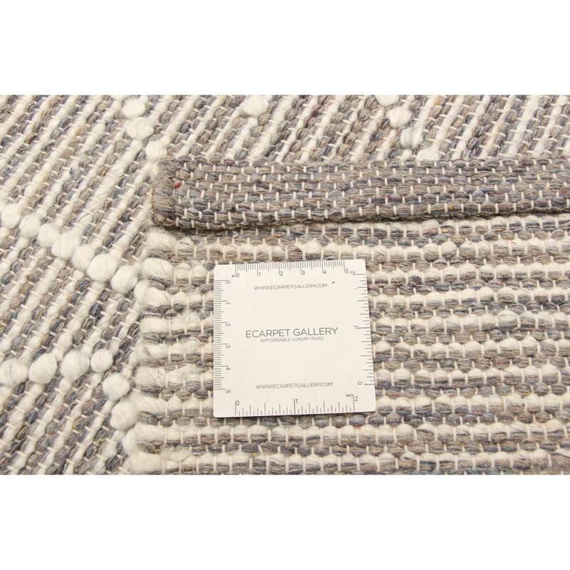 ECARPETGALLERY Braid weave Sienna Cream Wool Rug - 6'0 x 9'0