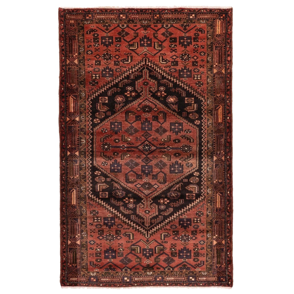 ECARPETGALLERY Hand-knotted Andelz Copper Wool Rug - 4'2 x 6'10