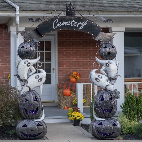 Large Halloween Cemetery Arch with LED Lights - On Sale - Bed Bath ...