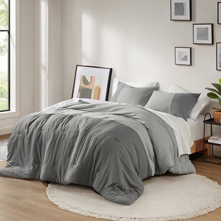 Chelsea Square Miro Soft Washed Color Block Comforter Set