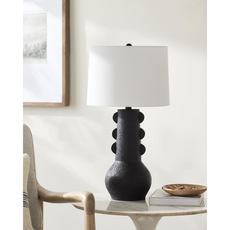 Livabliss Callander Rustic Accent Table Lamp - 25"H x 13"W x 13"D - Black