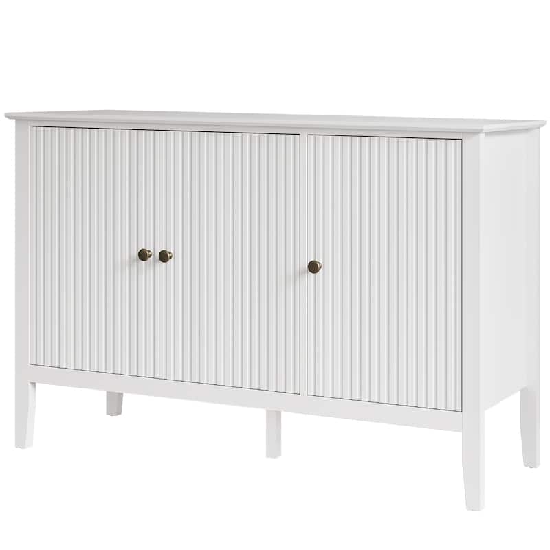 Modern 3-Door Cabinet with Adjustable Shelves