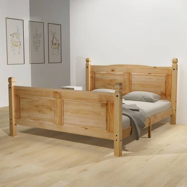 Shop Vidaxl Bed Frame Mexican Pine Corona Range 63 X78 7