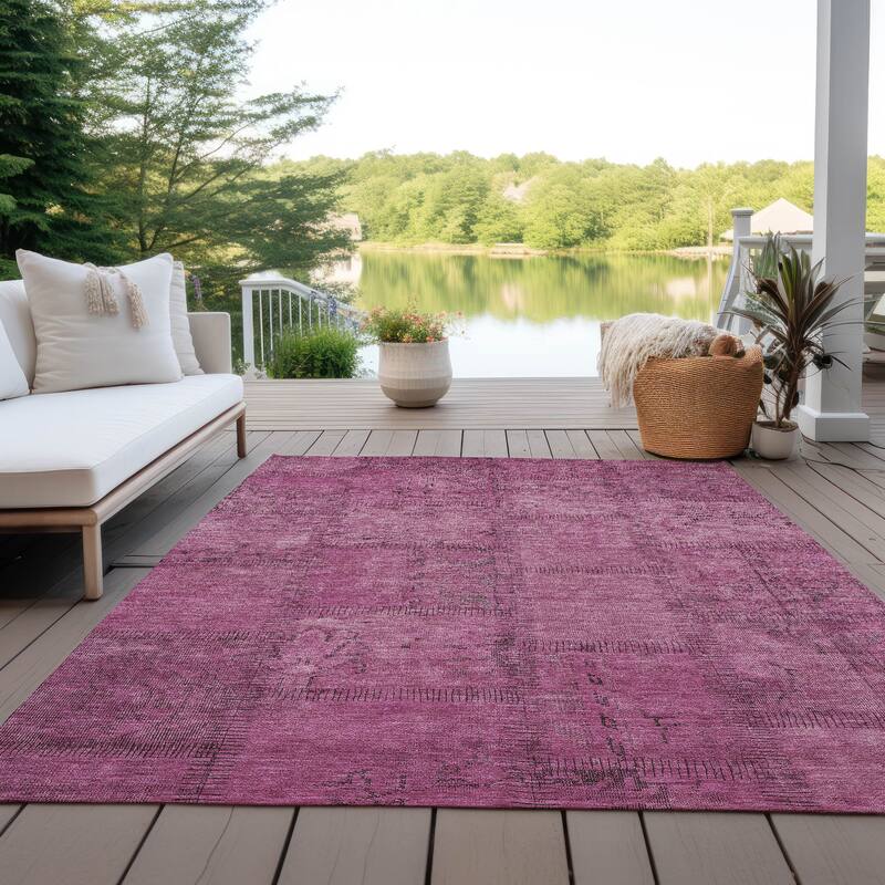 Machine Washable Indoor/ Outdoor Chantille Boho Traditional Rug