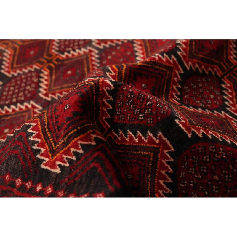 ECARPETGALLERY Hand-knotted Teimani Black, Red Wool Rug - 3'3 x 6'3